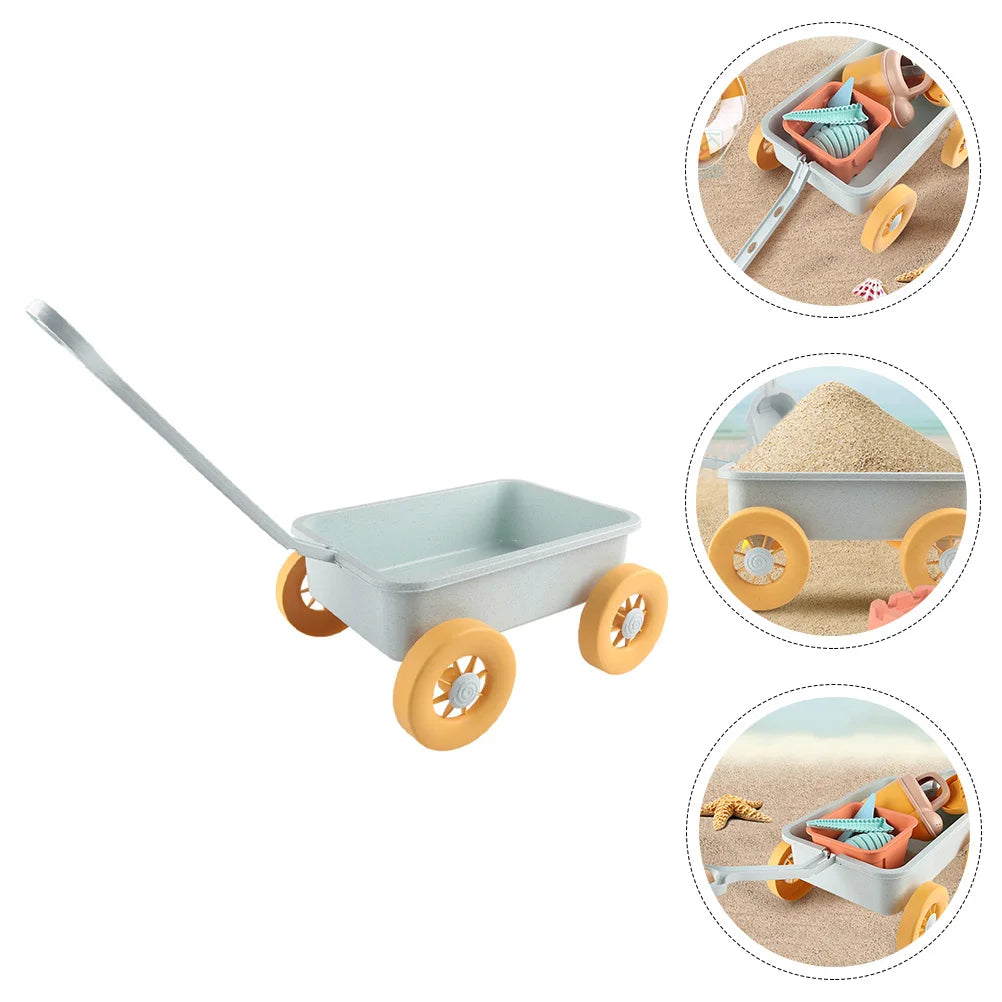 Pull Car Toy Toys for Toddlers Sliding Trolley Summer Sand Beach Castle Building Children Plastic Seaside Construction