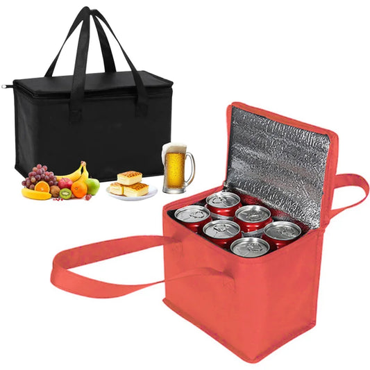 Portable Thermal Insulated Cooler Bags Large Outdoor Camping Lunch Bento Box Trips BBQ Meal Drink Zip Pack Picnic Supplies