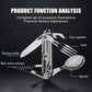 Stainless Steel Folding Tableware Detachable Portable Metal Eating Flatware for Camping Backpack Picnic