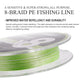 Noeby Upgrade 8 Braided Fishing Line 150m 300m 14-103lb PE Superior Abrasion Resistance Smooth X8 Fluorescent Green Fishing Line