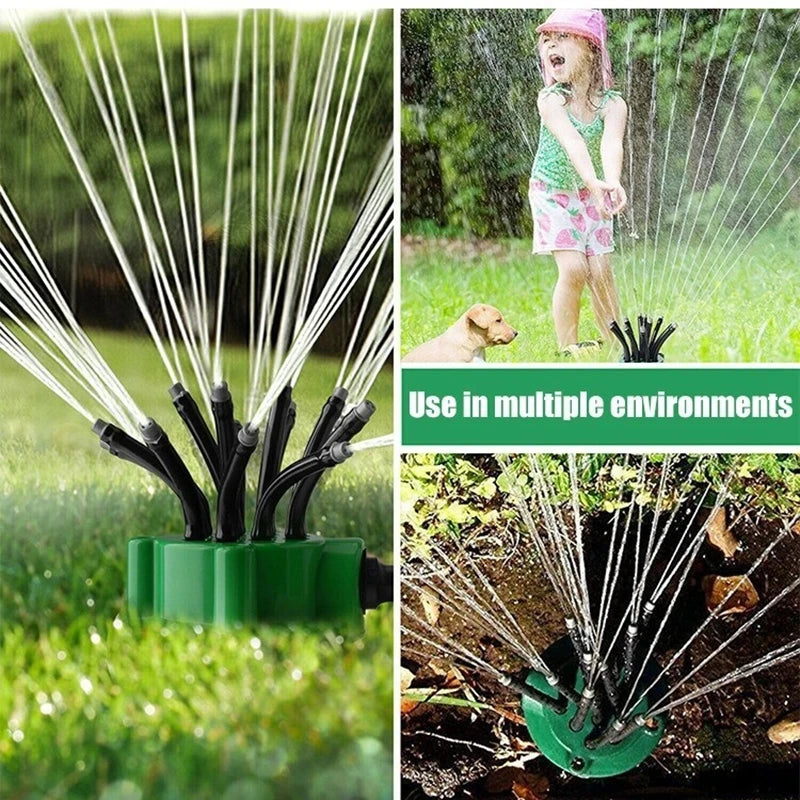 1pc Multi-Head Sprinkler 360° Aautomatic Sprinkler Yard Lawn Grass Flower Vegetable Watering Irrigation Nozzle Garden Tools