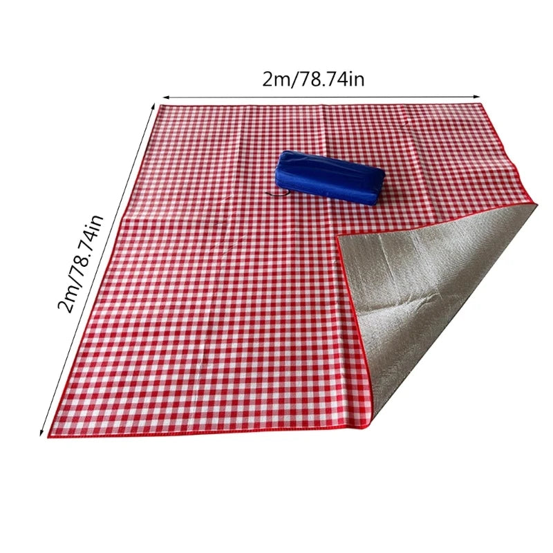 for Extra Large Picnic & Beach Blanket Waterproof Handy Mat 3 Layers Portable Camping-Mat for Family, Friends, Kids