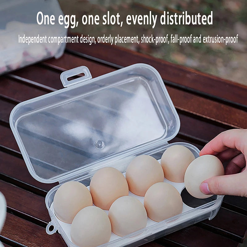 3/4/8 Grids Egg Storage Box Camp Picnic Portable Egg Holder Durable Kitchen Egg Organizer Case Outdoor Camping Food Container