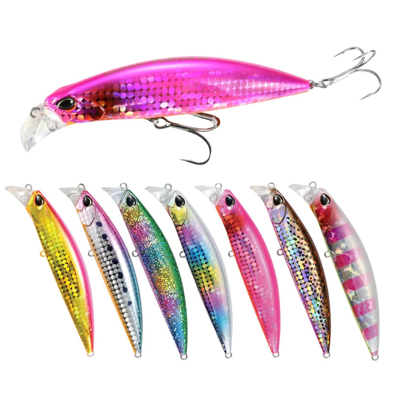 30g 95mm Heavy Sinking Minnow Fishing Lures Saltwater Artificial Hard Bait Jerkbait Pesca Wobbler for Bass Swimbait Accessories