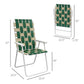 US  Classic Outdoor Camping Chairs with Armrest, Portable Lawn Chairs for Camping, Garden, Pool, Beach, Green (2-Piece)