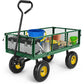 Homdox MAX 660LB Garden Cart, Heavy Duty Garden Wagon, Mesh Foldable  Cart, Pullable Wagon with 180° Rotating