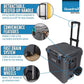 QuadraX 46QT Wheeled Rotomolded Portable Hard Cooler for Camping, Fishing, Beach | Heavy Duty Insulated Ice Chest