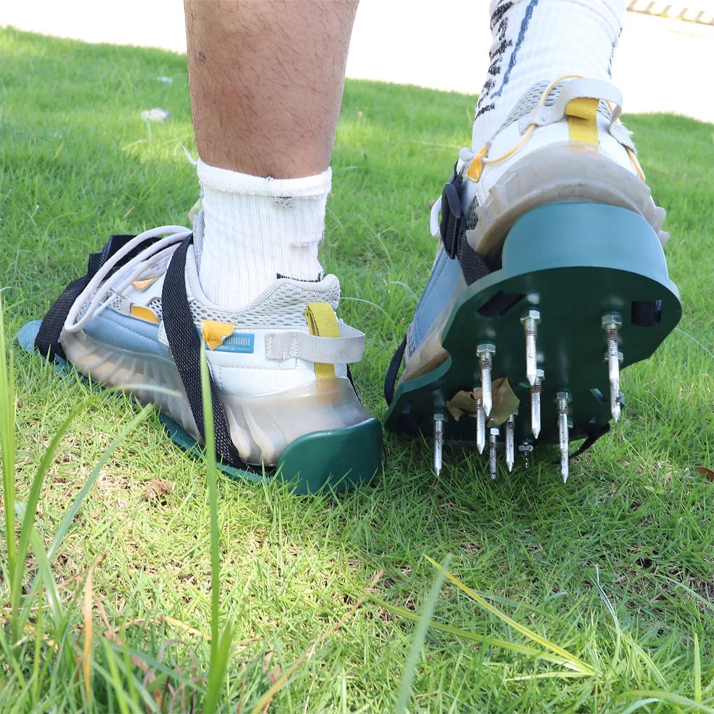 Garden Lawn Aerator Shoes Garden Yard Grass Cultivator Scarification Nail Tool Lawn Aerator Spikes Shoes Garden Tools