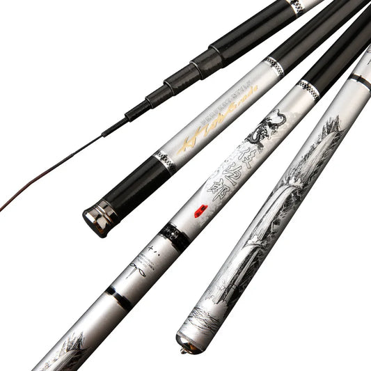 2.7-7.2M Stream Fishing Rod Light Fine Fishing Rod Carbon Light Fishing Rod Leisure Wild Short Jointed Hand Pole