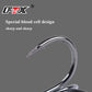 FTK 15-20pcs Overturned Treble Hook High Carbon Steel Black Fishing Hook 2/4/6/8/10# For Lure Triple Hook Fishing Tackle