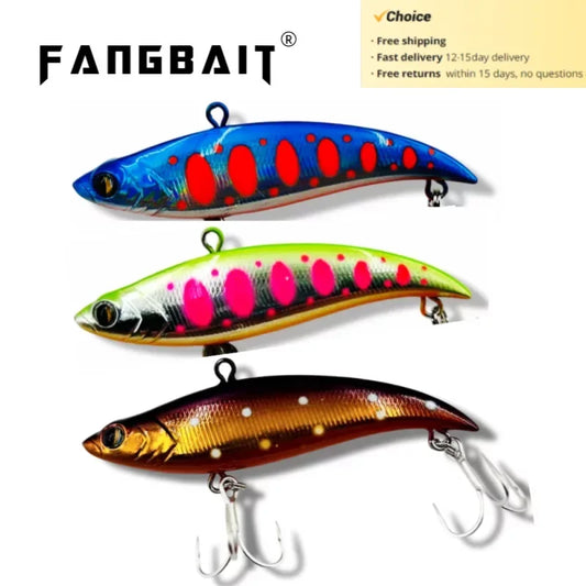 Rattlin Vika 75S Ice Fishing Vib Lures 75mm/16g 90mm/28.5g Winter Vibration Bass Pike Bait 90mm 18g Rattlin Smith Bay Blue Lure