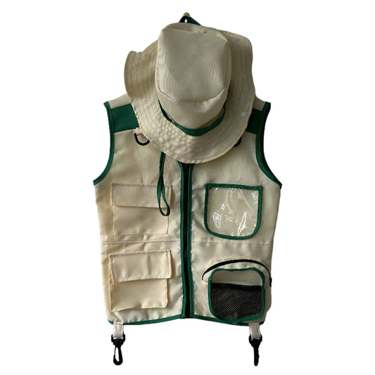 Kids Explorer Kits Camping and Backyard Kits Kids Outdoor Activity Outdoor Adventure Vest Cargo Vest for Kids 3-12 Years Old