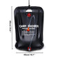20L Portable Shower Bag with Switch Hose and Plastic Head Large Capacity Water Storage for Camping Outdoor Hiking Picnic Washing