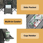 Double Folding Camping Chair W/Umbrella Fold Up Table Beverage Holder Carrying Bag Cooler for Patio Pool Park Outdoor