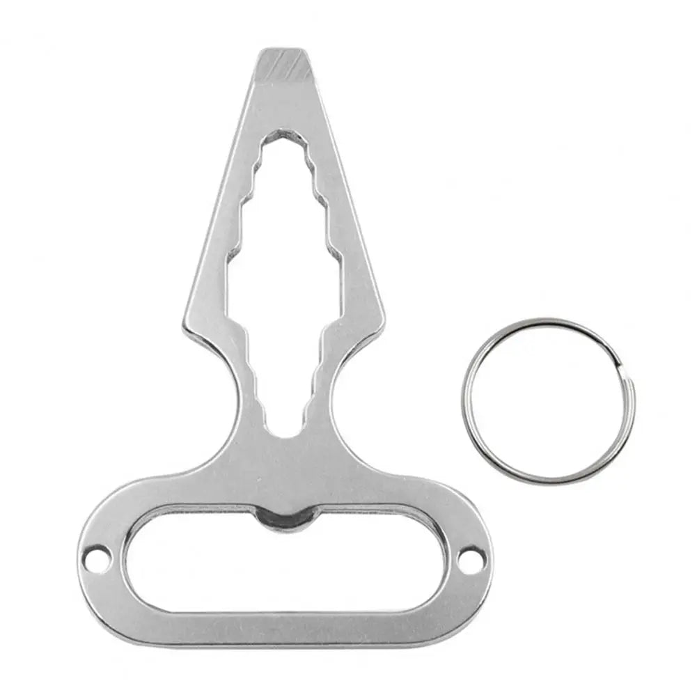 Easy Grip Wrench Portable Outdoor Defense Tool Compact Wrench Bottle Opener Keychain for Camping Picnic Single Finger Buckle Key