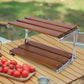 Camping Foldable Shelf Rack Multifunctional Folding Shelf Strong Bearing Capacity Organizer for Camping Picnic BBQ Travel