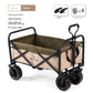 Foldable Outdoor BBQ Camper Cart Picnic Trailer Camping Folding Car Tractor Seaside Grass Land Kids Toys Vegetable Garden Tools