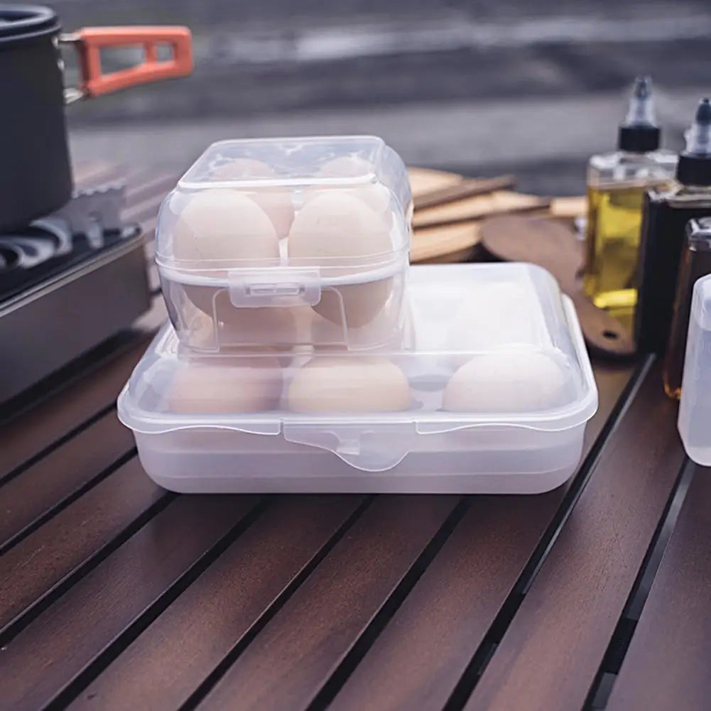 Universal Egg Container 2/4/6 Grids Egg Storage Multifunctional Outdoor Camping Picnic Egg Box