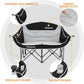 Double Camping Chair Oversized Loveseat Camping Couch Heavy Duty Outdoor Folding Chair with Cup Holder Wine Glass Holde