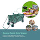 Outdoor Camping Wheeled Cart with Foldable Design for Hand Pushing and Adventure Wheeled Camping Wagon Cart Hand-Pushed Wheeled