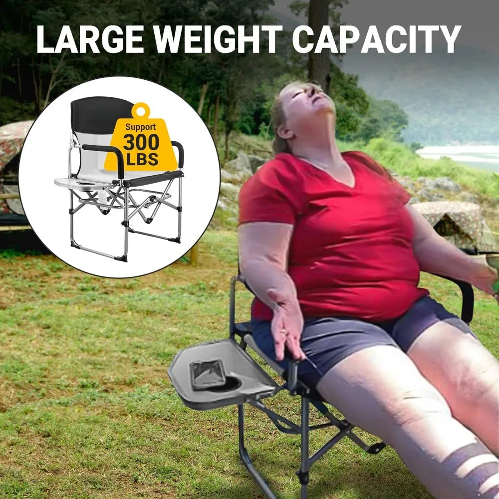 Folding Chair Chaise Lounges Heavy Duty Director's Seat for Adults Outside Outdoor Furniture Beach Chairs Camping Foldable