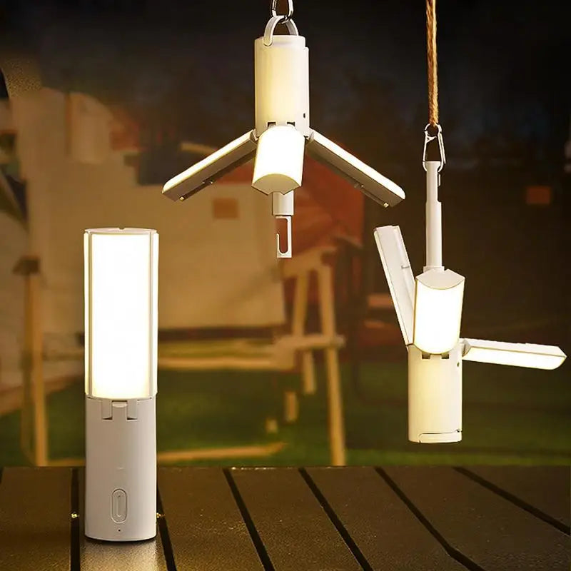 New Camping Lamps For Tent 3 Modes Outdoor Tent Light Portable Rechargeable 4000mAh Picnic BBQ Party Hiking Folding Light