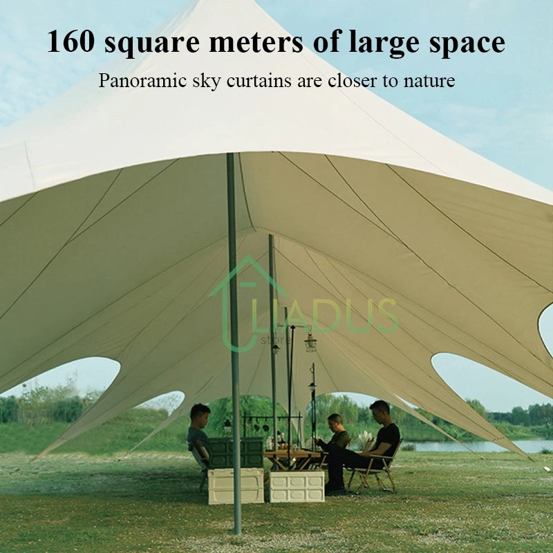 Waterproof Outdoor Camping Tent for Travel and Picnics Garden Sunshade Awning Tent Sun Shelter with Nail Wind Rope Camping Gear
