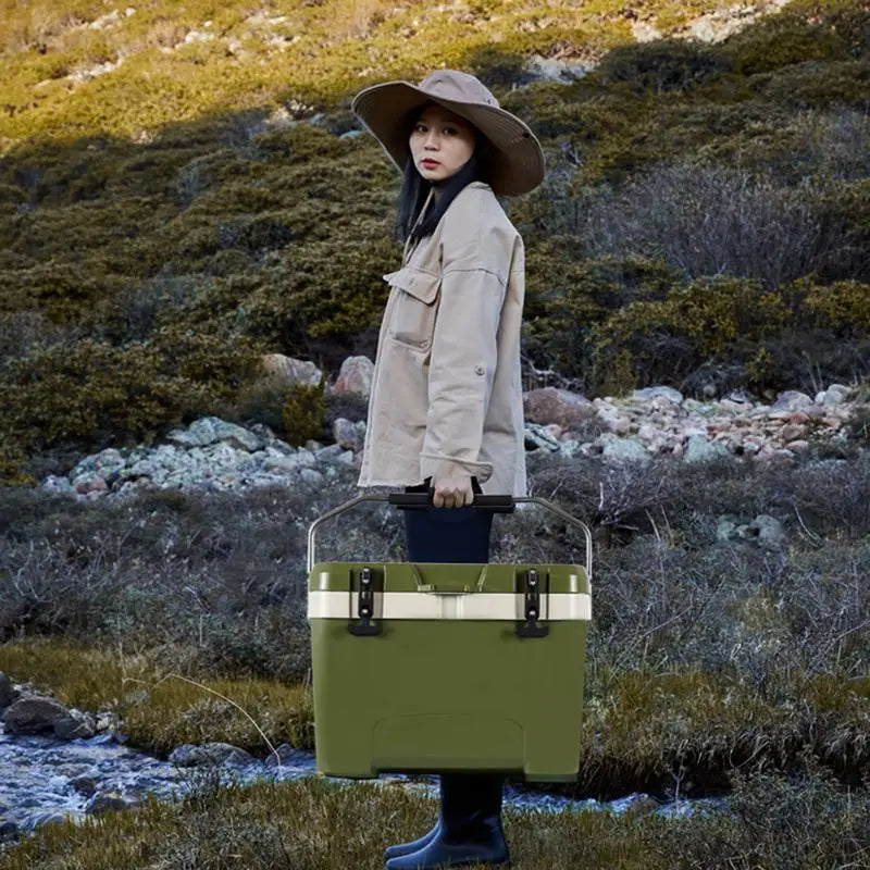 Insulated Freezer Box Outdoor Ice Chest For Camping Compact Exterior Design Insulated Food Container For Picnic Camping And