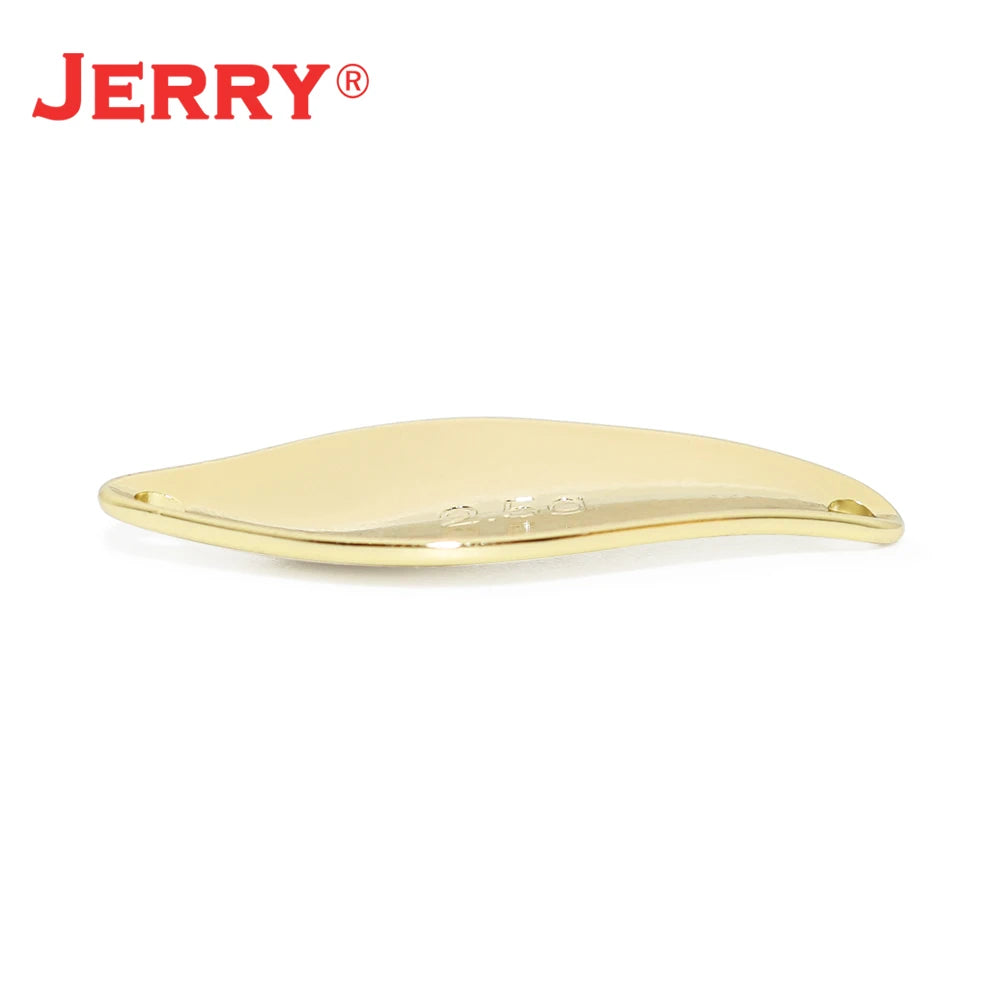 Jerry 50pcs Brass Fishing Spoons Unpainted Blank Area Trout Spoons Wobbling Blinkers Pesca Spinner Bait