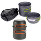 Camping Picnic Barbecue Pot With Single Picnic Portable Folding Pot Outdoor Pot Set 1 Person Cooking Tableware Picnic Pot Pans