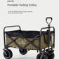 Foldable Outdoor BBQ Camper Cart Picnic Trailer Camping Folding Car Tractor Seaside Grass Land Kids Toys Vegetable Garden Tools