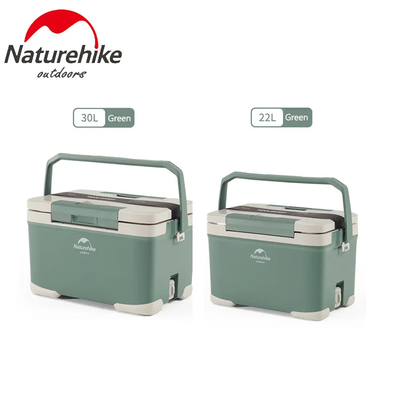 Naturehike 22L/30L Outdoor Camping PP Folding Box Food Cold Storage Box Picnic High-Capacity Travel Accessories Give Ice Bag