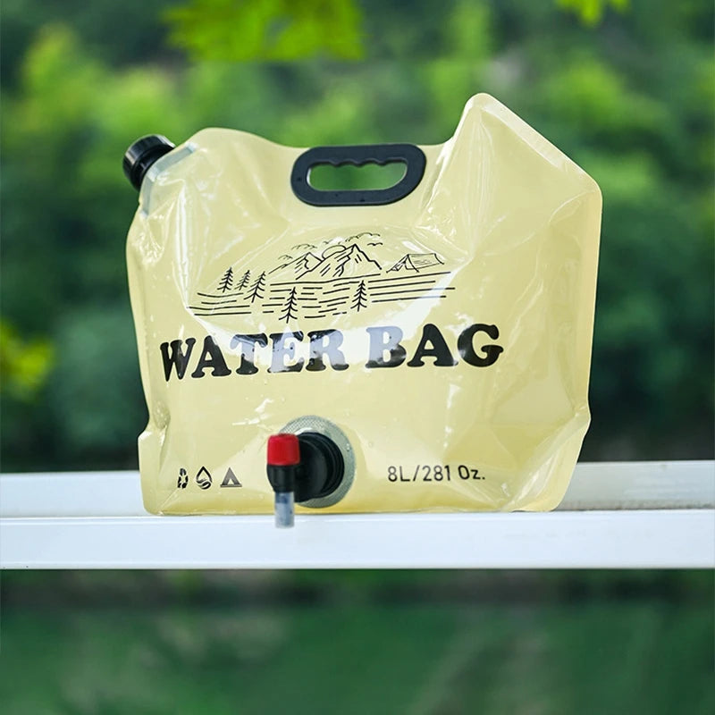 Outdoor 8L Large Capacity Water Bag Folding Camping Water Bags Picnic Travel Hiking Water's Pouch Container Survival Storage Bag
