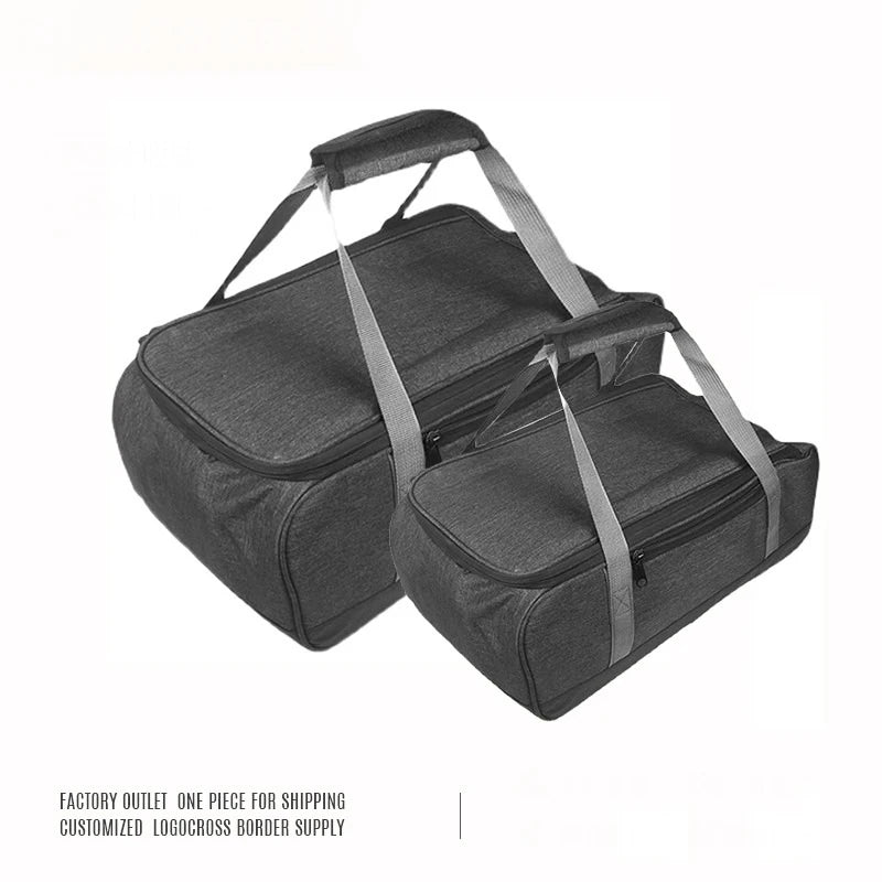 Camping Cookware Bag Portable Large Capacity Outdoor Stove Tableware Storage Bag For Picnic Bbq Family Outdoor Activities