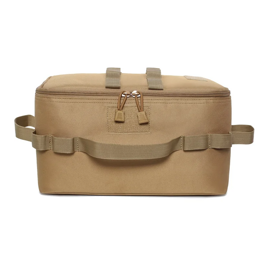 Outdoor Camping Storage Bag Gas Stove Canister Pot Carry Bag Picnic Bag Cookware Utensils Organizer Khaki