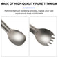 Widesea Camping Titanium Spork  Spoon Outdoor Lightweight Fork Tableware Portable Picnic Hiking Travelling Ultralight Dinnerware