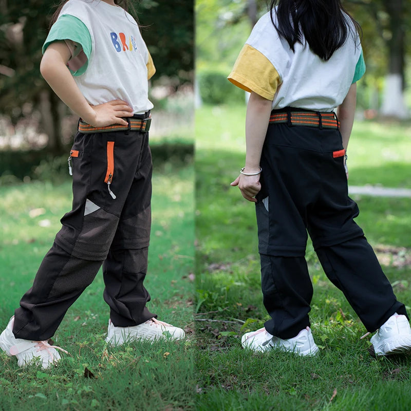 TRVLWEGO Hiking Pants Summer Boy’s Convertible Lightweight Quick Dry Zip Off Kids Youth Outdoor UPF 50+ Casual Cargo Trousers