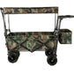 Collapsible Folding Wagon with Removable Canopy, Heavy Duty Foldable Wagon Utility Cart for Garden, Camping, Grocery Cart