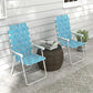 US  Classic Outdoor Camping Chairs with Armrest, Portable Lawn Chairs for Camping, Garden, Pool, Beach, Green (2-Piece)