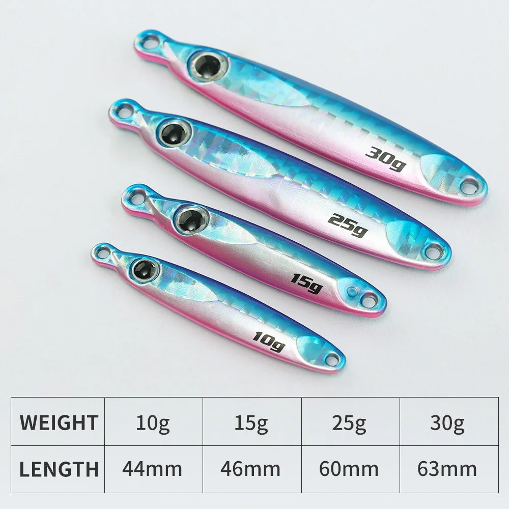 Jiggingpro 10g 15g 25g 30g 40g 60g Tungsten Jig Sea Fishing Long Casting Micro Jigs Metal Jig Jigging Lure