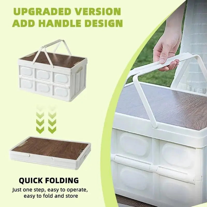 Outdoor camping folding storage box household car trunk storage box convenient organizing box Picnic fishing supplies storage