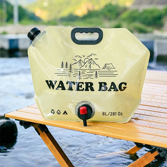 Outdoor 8L Large Capacity Water Bag Folding Camping Water Bags Picnic Travel Hiking Water's Pouch Container Survival Storage Bag