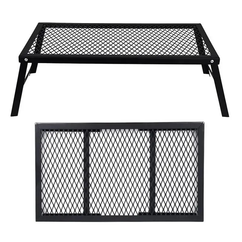 Camping Picnic Backy Mini Desk Folding Camping Table Portable Iron Desk Metal Cooking Table Anti-scalding Outdoor Tables