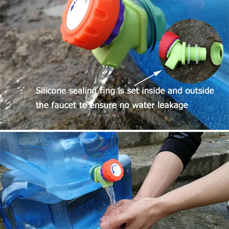5/8/10/12L Portable Water Bucket With Faucet Mineral Water Jug Pure Water Tank Outdoor Camping Cooking Picnic Water Container
