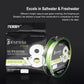 Noeby Upgrade 8 Braided Fishing Line 150m 300m 14-103lb PE Superior Abrasion Resistance Smooth X8 Fluorescent Green Fishing Line