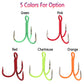 Bimoo 10PCS High Carbon Steel Treble Hooks Fluorescent/Luminous Treble Hook Saltwater Freshwater Fishing Lures Bait Lure Fishing