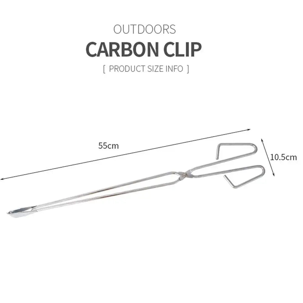 55cm Outdoor Tools Tongs Charcoal Clamp Barbecue Carbon Clip Picnic Meat Clip Food Clips Charcoal Clamp Baking Tools BBQ Clips