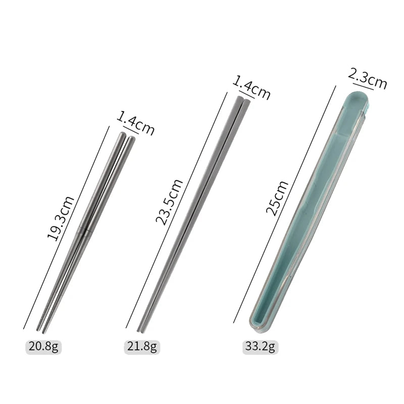 Titanium Alloy Chopsticks Portable Outdoor Traveling Camping Tableware Non-Toxic Non-Slip Picnic Tool