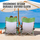 Low Beach Chairs for Adults 2 Pack, High Back Folding Beach Chairs, and Portable for Outdoor,  with Cup Holder and Carry Bag
