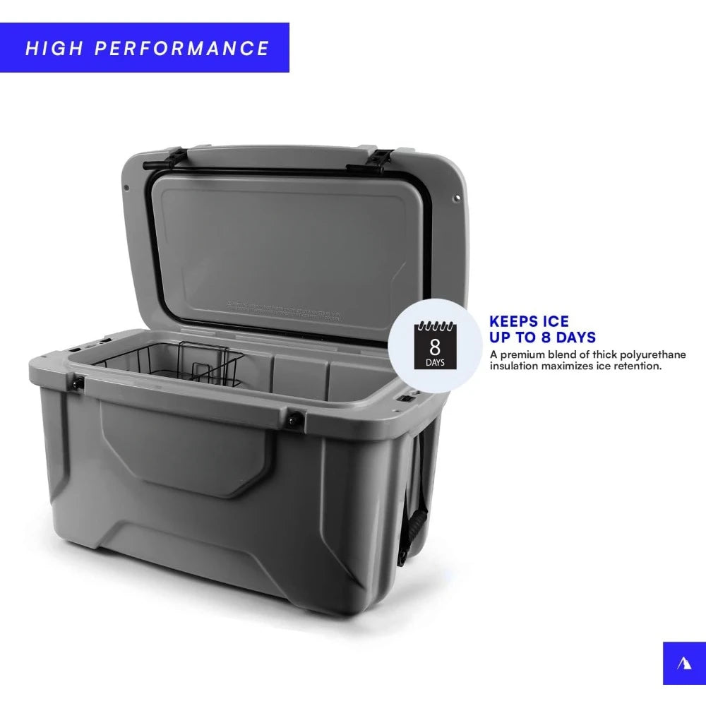 Ice Chest Cooler With Microban Protection and Deep Freeze Insulation Camping Fridge Portable Coolers Box Camp